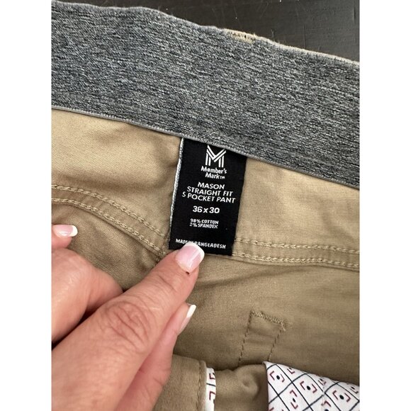 Member's Mark Men's Straight Fit Mason 5 Pocket Stretch Pant 36 X 30 - Picture 2 of 4